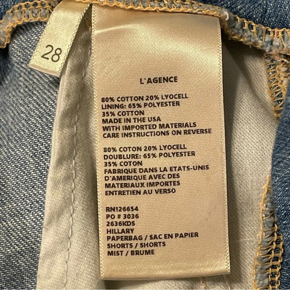 L'AGENCE Blue Jean Shorts - Picture 9 of 11